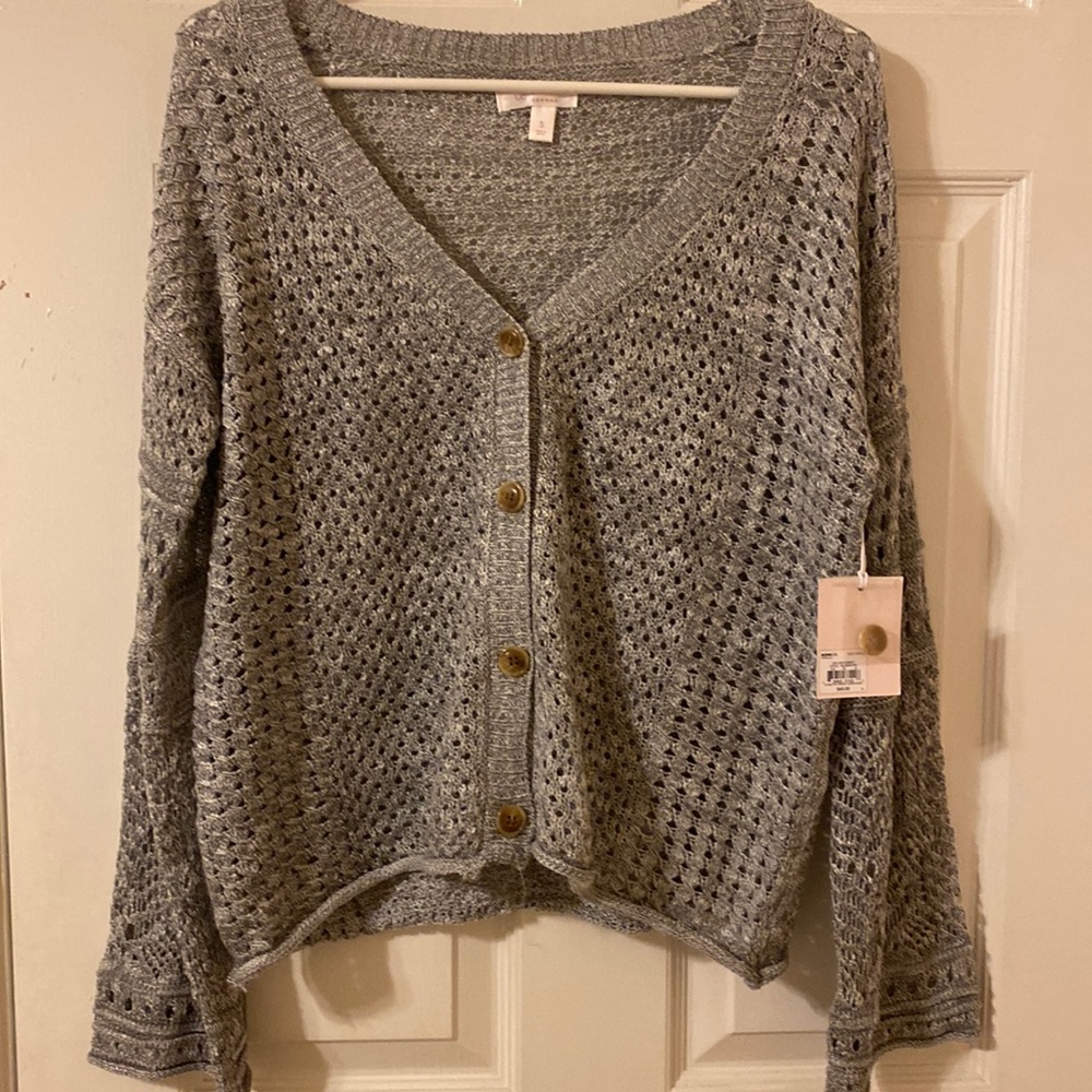 Knit gray cardigan